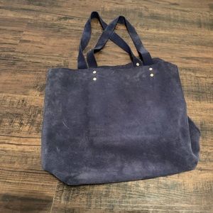 Tribe Alive Leather Bag in Navy and Gold